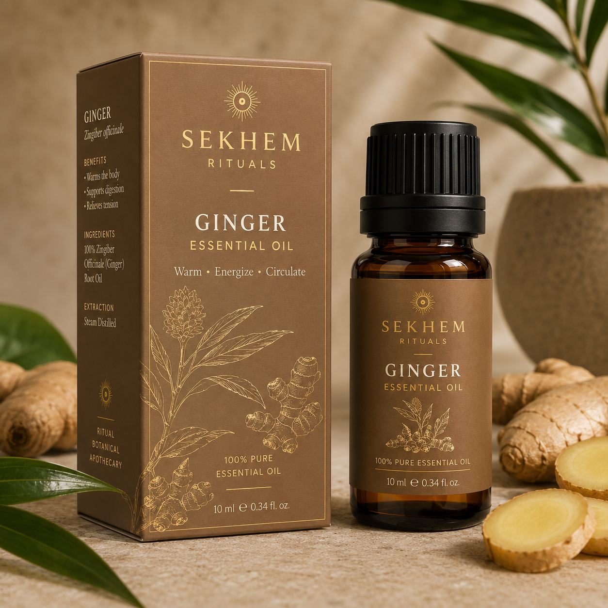 Tinh dầu Gừng sẻ nguyên chất - Ginger essential oil 10ml
